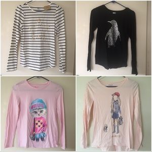 Girls Long Sleeve Shirts Bundle